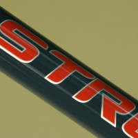 Custom Titanium Road. Custom Grey Blue Powdercoat with airbrushed Red and Silver graphics.