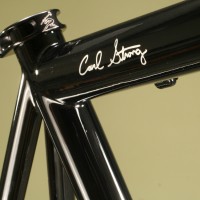 Custom Steel Extralite Road Frame. Lazer Midnight w/ custom Sliver & Red decals.