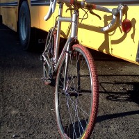 First ride on the Ti CX bike today. It’s everything that I hoped it would be. Super sweet ride!Here’s a few pics for the gallery. Big thanks to Chad at College Cyclery in Reno for the awesome build up and Wayne for gluing on the red Tufos. Chad told me the Hand Built Bicycle Show […]