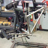 A titanium All-Road frame for Di2 and hydro disc brakes