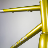 Titanium dirt road frame with sliders for Alfine and Di2.