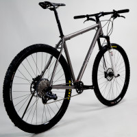 Custom Blend titanium 29er MTB with Sram XX1 and  Rock Shox.