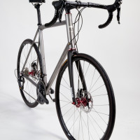 Titanium disc brake road bike.