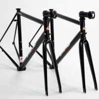 Here is a pair of identical Extralite steel road frames. They are True Temper S3 throughout. They also have a very nice looking semigloss finish.