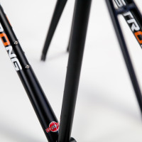 Here is a pair of identical Extralite steel road frames. They are True Temper S3 throughout. They also have a very nice looking semigloss finish.