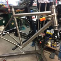 Custom Titanium All-Road with Flat Mount Brakes and Internal Brake Routing