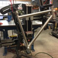 Custom Titanium All-Road with Flat Mount Brakes and Internal Brake Routing