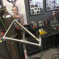 Custom Titanium All-Road with Flat Mount Brakes and Internal Brake Routing