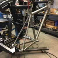 Custom Titanium All-Road with Flat Mount Brakes and Internal Brake Routing