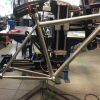 Custom Titanium All-Road with Flat Mount Brakes and Internal Brake Routing