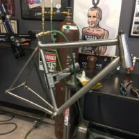 Custom Titanium All-Road with Flat Mount Brakes and Internal Brake Routing