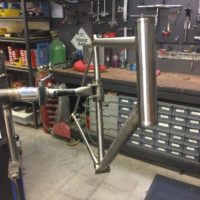 Titanium Gravel Frame for Red eTap and Flatmount Brakes